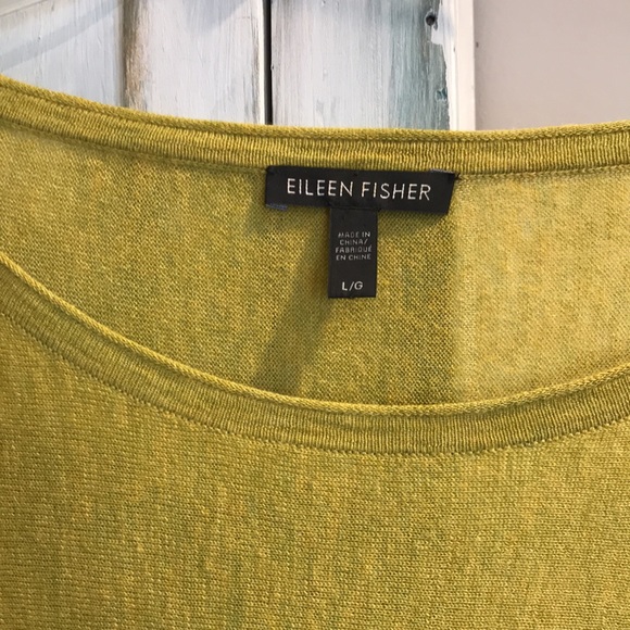 Eileen Fisher Sweaters - Eileen Fisher chartreuse 100% merino wool sweater Large